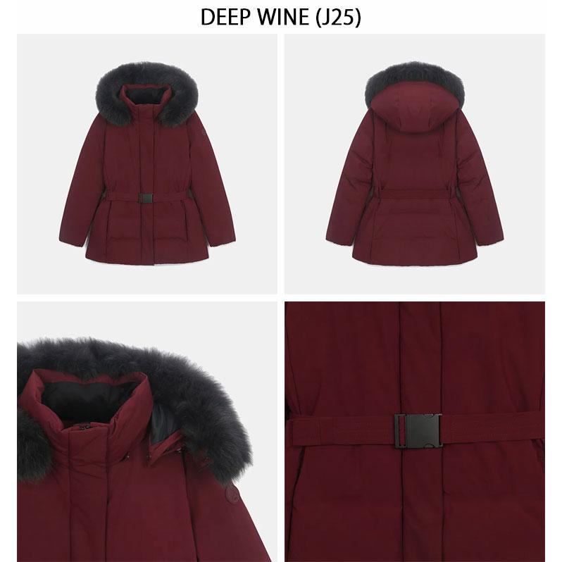 NEPA ネパ レディース コートダウン W PRIMIA BELTED DOWN JACKET プリミア ベルティッド ダウンジャケット ファー付き フード取外し ミドル丈 女性用 7K82068の画像