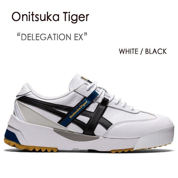 オニツカタイガー デレゲーション EX ホワイト ブラック ブルー レザー 厚底 Onitsuka Tiger（オニツカタイガー） スニーカー DELEGATION EX