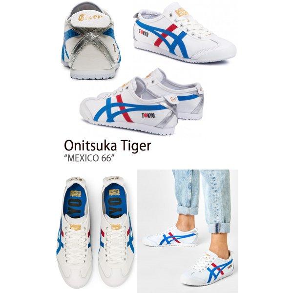 Onitsuka Tiger オニツカタイガー スニーカー メキシコ 66 ホワイト ディレクトワールブルー メンズ レディース 男女共用 男性用 女性用 1183A730.100 Onitsuka Tiger（オニツカタイガー） スニーカー メキシコ 66 ホワイト