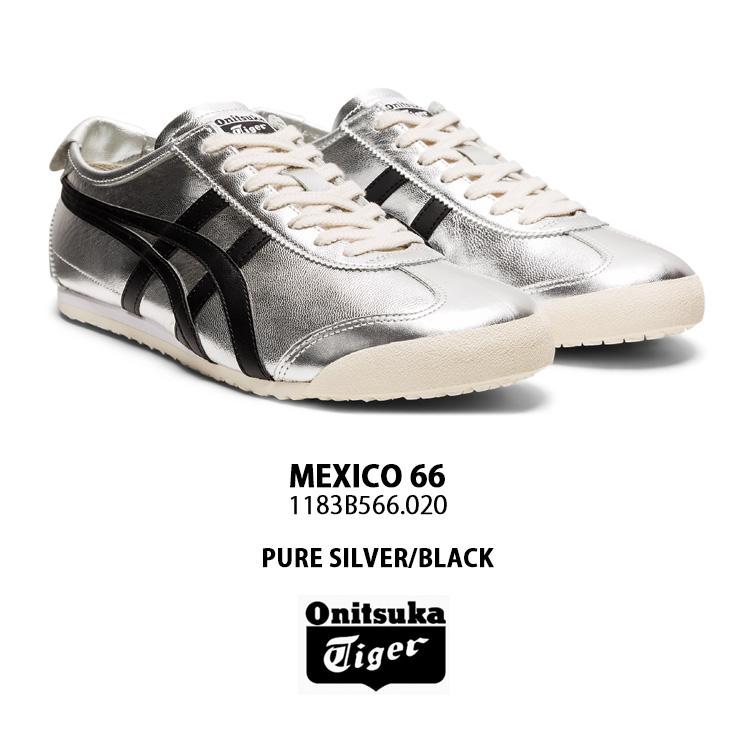 Onitsuka Tiger オニツカタイガー スニーカー MEXICO 66 PURE SILVER BLACK メンズ レディース 男性用 女性用1183B566.020｜a-dot｜03