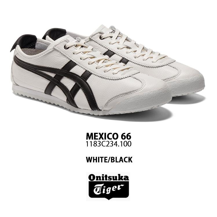 Onitsuka Tiger オニツカタイガー スニーカーMEXICO 66 WHITE BLACKメンズ レディース 男性用 女性用 1183C234.100｜a-dot｜03