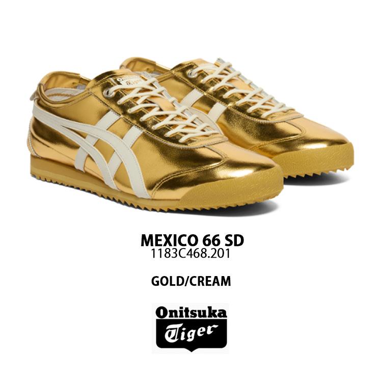 Onitsuka Tiger メタリックゴールド スニーカー Onitsuka Tiger（オニツカタイガー） スニーカー MEXICO 66 SD GOLD