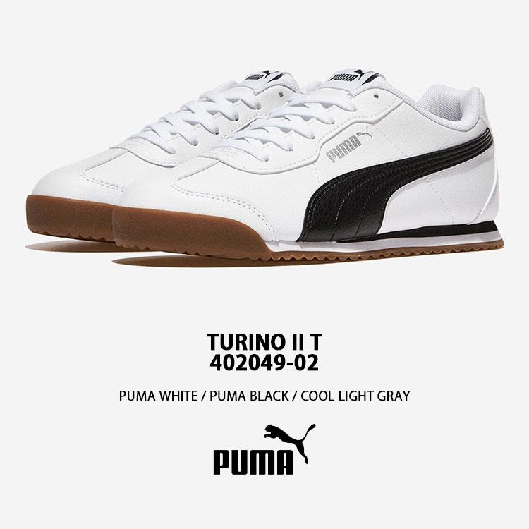PUMA（プーマ） スニーカー TURINO II T トリノ2 WHITE BLACK GRAY