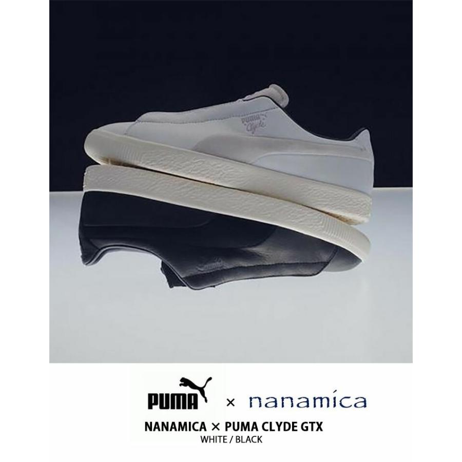 PUMA プーマ スニーカー nanamica CLYDE GORE-TEX ナナミカ クライド ゴアテックス WHITE BLACK コラボ コラボスニーカー コラボシューズ ホワイト ブラック｜a-dot｜04