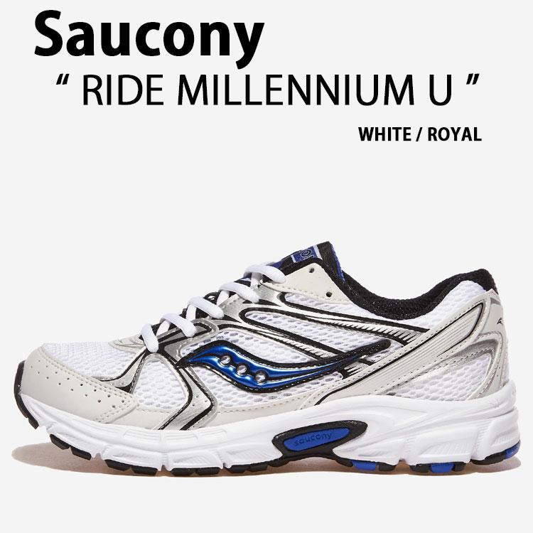 Saucony サッカニー スニーカー RIDE MILLENNIUM U S70812-4 シューズ ライド ミレニアム ホワイト ロイヤル メンズ レディース Saucony（サッカニー） スニーカー RIDE MILLENNIUM U S70812-4 WHITE