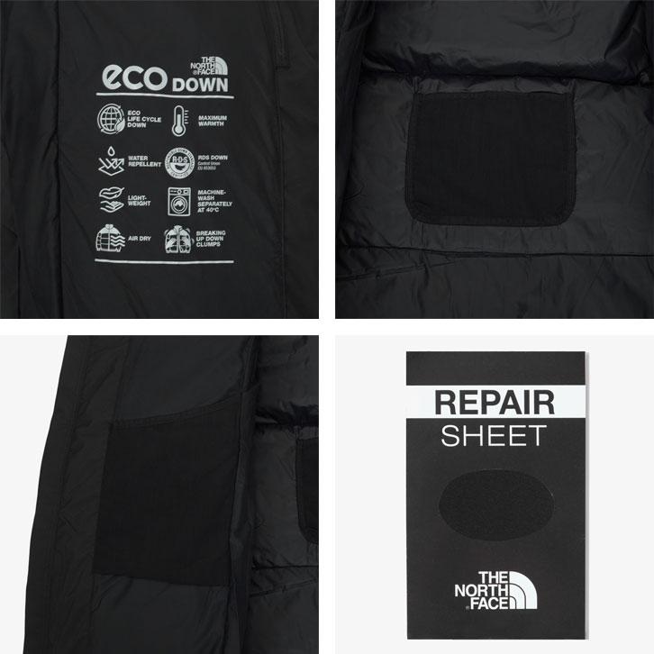 THE NORTH FACE ノースフェイス ダウンジャケット M'S VAIL DOWN COAT RDS ベイル ダウンコート ブラック ホワイト フード付き メンズ レディース NC1DR69A/Bの画像