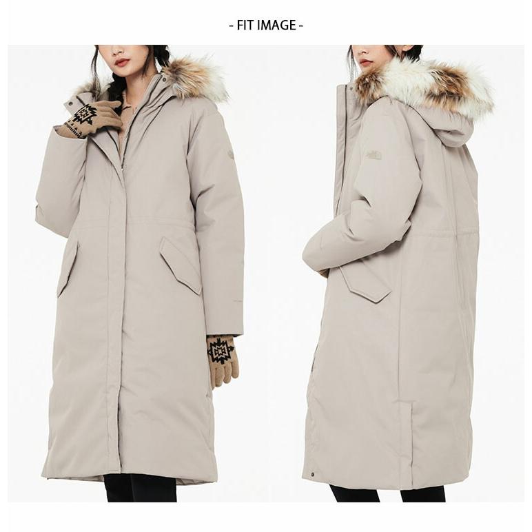 THE NORTH FACE ノースフェイス レディース ダウンコート W'S PRAISE DOWN COAT ダウンジャケット ロングダウン DRYVENT IVORY BEIGE WHITE NC2DN89｜a-dot｜09