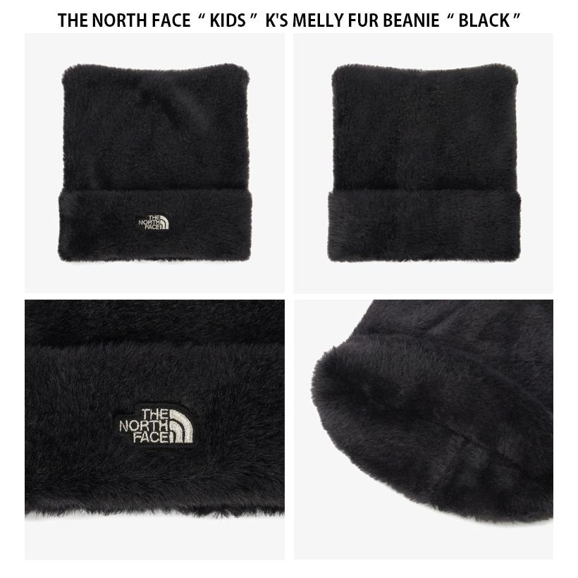 THE NORTH FACE ノースフェイス キッズ ニット帽 KIDS K'S MELLY FUR BEANIE メリー ファー ビーニー 帽子 ニットキャップ キャップ ロゴ 子供用 NE3BR55R/S/Tの画像
