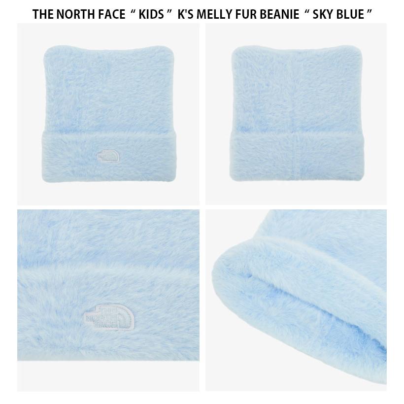 THE NORTH FACE ノースフェイス キッズ ニット帽 KIDS K'S MELLY FUR BEANIE メリー ファー ビーニー 帽子 ニットキャップ キャップ ロゴ 子供用 NE3BR55R/S/Tの画像
