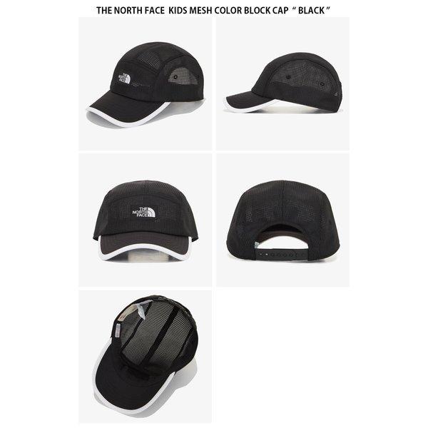 THE NORTH FACE ノースフェイス キッズ ベースボールキャップ KIDS MESH COLOR BLOCK CAP キャップ 帽子 メッシュ ロゴ 子供用 男の子 女の子 NE3CN01R/S/Tの画像