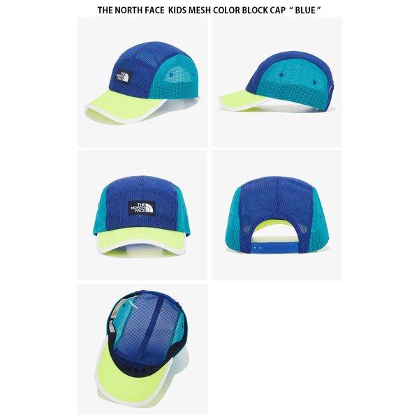 THE NORTH FACE ノースフェイス キッズ ベースボールキャップ KIDS MESH COLOR BLOCK CAP キャップ 帽子 メッシュ ロゴ 子供用 男の子 女の子 NE3CN01R/S/Tの画像