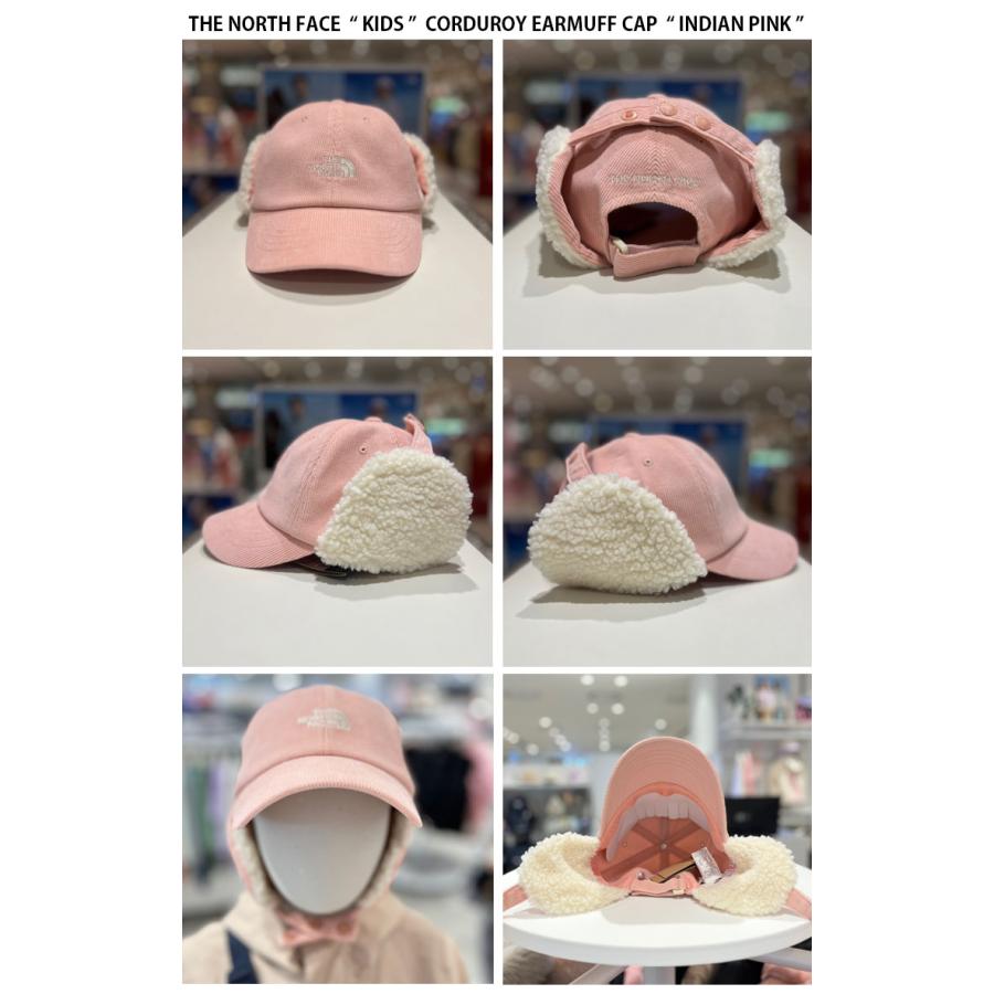 THE NORTH FACE ノースフェイス キッズ キャップ KIDS CORDUROY EARMUFF CAP コーデュロイ イヤーマフ キャップ 帽子 耳当て ロゴ 子供用 子ども用 NE3CP51R/S/Tの画像