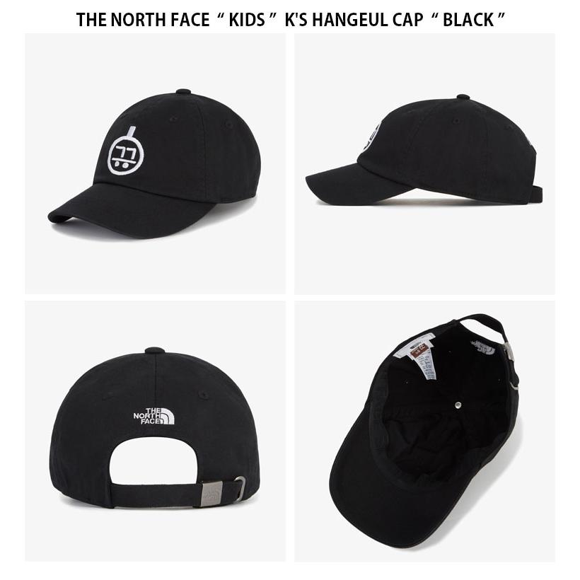 THE NORTH FACE ノースフェイス キッズ ベースボールキャップ KIDS K'S HANGEUL CAP ハングル キャップ 帽子 ロゴ 男の子 女の子 子供用 NE3CR10R/Sの画像
