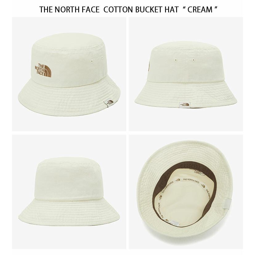 THE NORTH FACE ノースフェイス バケットハット COTTON BUCKET HAT ハット バケハ BEIGE CREAM WHITE 帽子 サファリハット NE3HP03K/L/M｜a-dot｜08