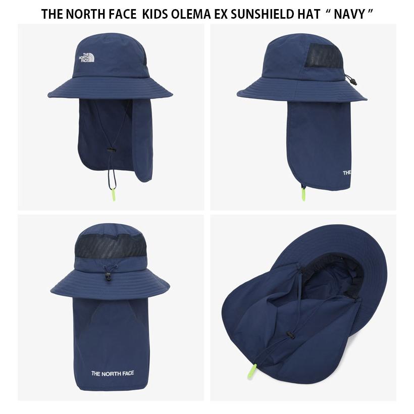 THE NORTH FACE ノースフェイス キッズ バケットハット KIDS OLEMA EX SUNSHIELD HAT オレマ サンシールド ハット 帽子 あごひも付き 子供用 NE3HQ03R/S/Tの画像
