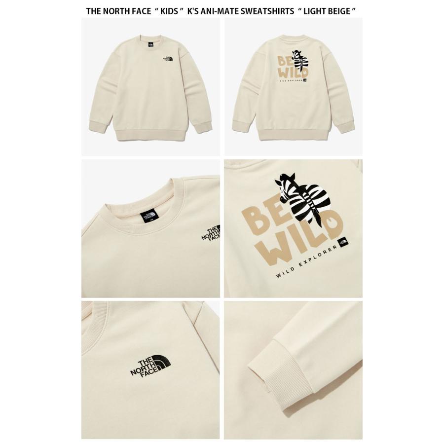 THE NORTH FACE ノースフェイス キッズ スウェット K'S ANI-MATE SWEATSHIRTS アニマルメイト スウェットシャツ 長袖 トレーナー 子供用 NM5MP03S/T/U/Vの画像