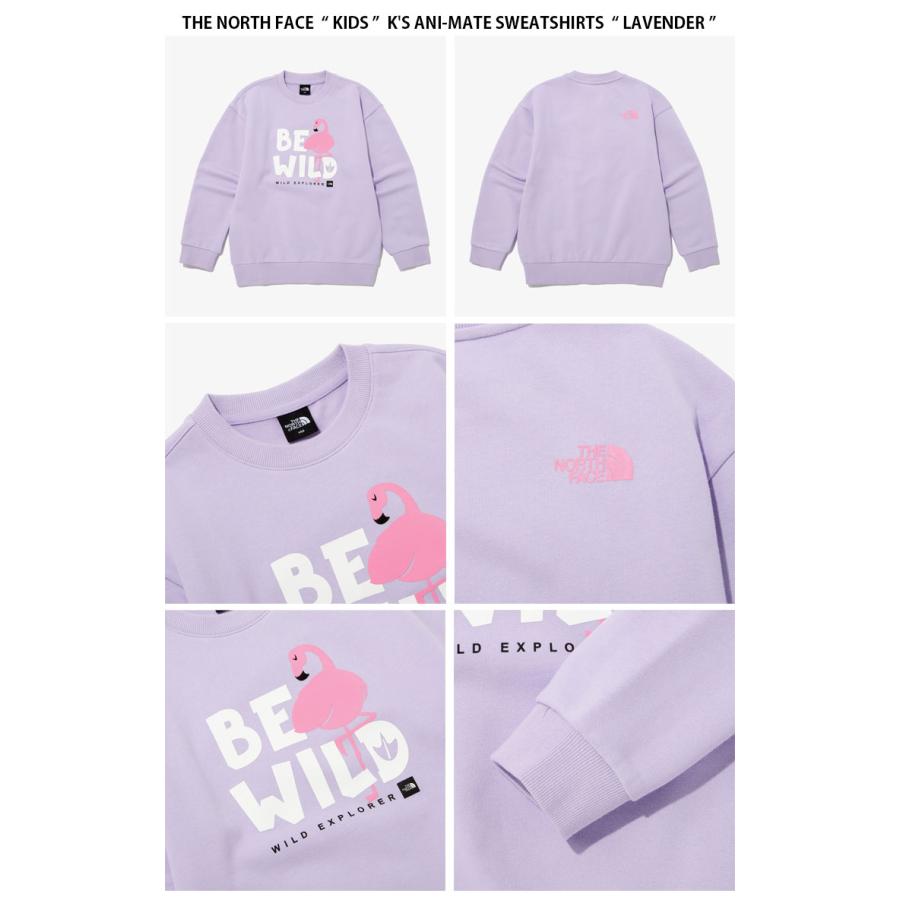 THE NORTH FACE ノースフェイス キッズ スウェット K'S ANI-MATE SWEATSHIRTS アニマルメイト スウェットシャツ 長袖 トレーナー 子供用 NM5MP03S/T/U/Vの画像