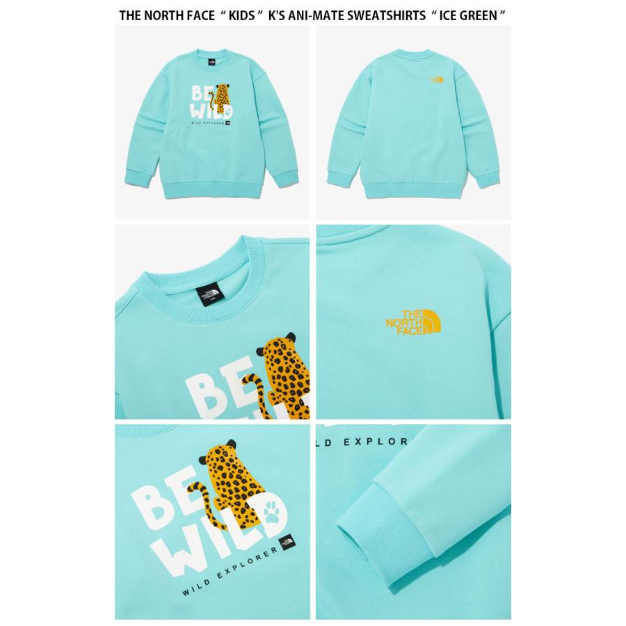 THE NORTH FACE ノースフェイス キッズ スウェット K'S ANI-MATE SWEATSHIRTS アニマルメイト スウェットシャツ 長袖 トレーナー 子供用 NM5MP03S/T/U/Vの画像