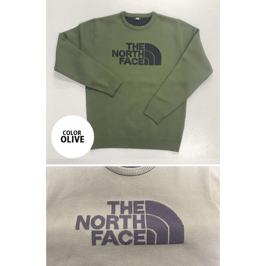 Supreme The NorthFace Crewneck 　オリーブ　M THE NORTH FACE（ザ ノースフェイス） ノースフェイス ニット