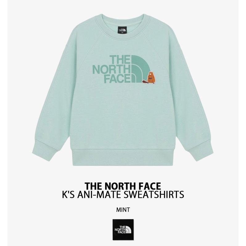 THE NORTH FACE ノースフェイス キッズ トレーナー K'S ANI-MATE SWEATSHIRTS アニ-メイト スウェットシャツ 長袖 ロゴ 男の子 女の子 子供用 NM5MR55S/T/U/V_9