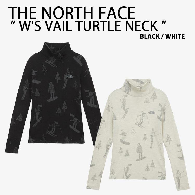 THE NORTH FACE ノースフェイス レディース Tシャツ W’S VAIL TURTLE NECK ベイル タートルネック BLACK WHITE 長袖 NT7AR89A/B THE NORTH FACE（ザ ノースフェイス） ノースフェイス レディース T