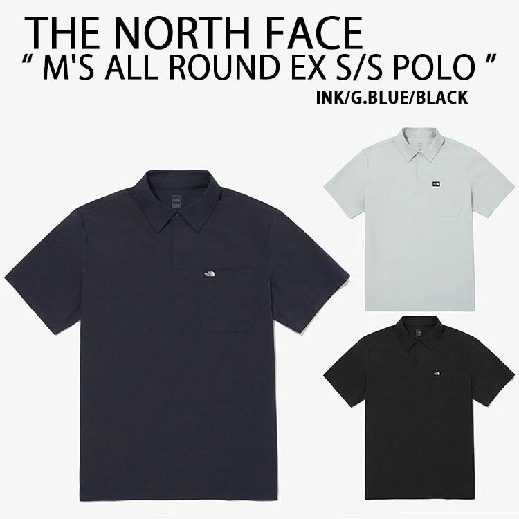 THE NORTH FACE ノースフェイス ポロシャツ 冷感素材 M’S ALL ROUND EX S/S POLO 半袖ポロシャツ INK GRAY BLACK ストレッチ生地 NT7PQ05 THE NORTH FACE（ザ ノースフェイス） ノースフェイス ポロシャツ 冷感