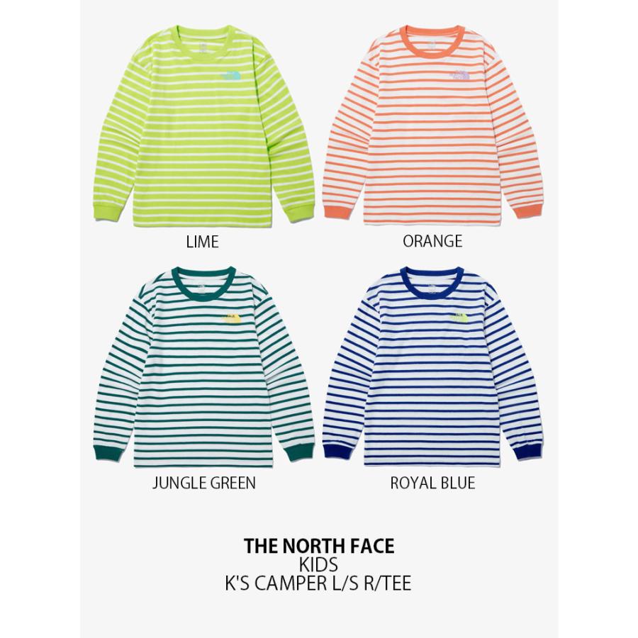 THE NORTH FACE ノースフェイス キッズ ロンT K'S CAMPER L/S R/TEE キャンパー ロングスリーブ ティーシャツ 長袖 カットソー 子供用 NT7TP02S/T/U/Vの画像