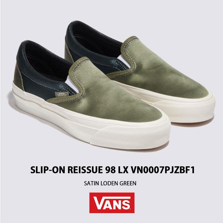VANS バンズ スニーカー SLIP-ON REISSUE 98 LX SATIN LODEN VANS バンズ スニーカー SLIP-ON REISSUE 98 LX SATIN LODEN