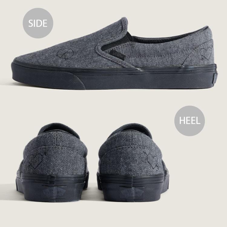 VANS バンズ スニーカー CLASSIC SLIP-ON WOOL GRAY BLACK VN000BVZ239 クラシック スリッポン ウール グレー ブラック 男性用 女性用 VANS（ヴァンズ） バンズ スニーカー CLASSIC SLIP-ON WOOL GRAY BLACK