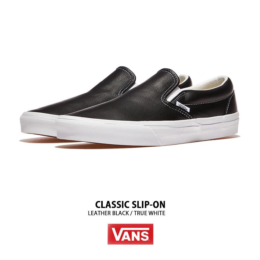 VANS（ヴァンズ） バンズ スニーカー CLASSIC SLIP-ON LEATHER BLACK
