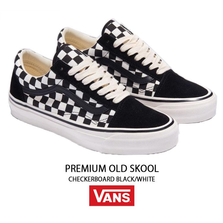 VANS バンズ スニーカー PREMIUM OLD SKOOL CHECKERBOARD BLACK
