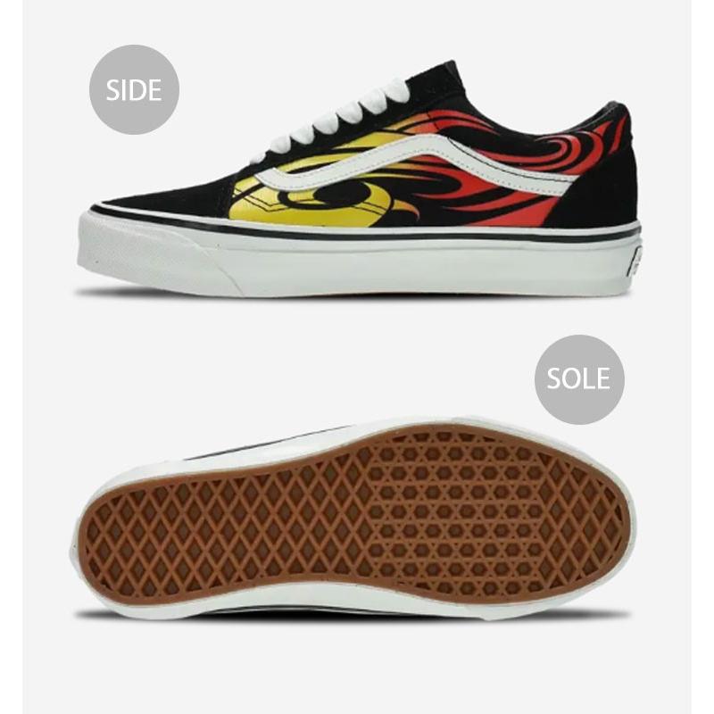 VANS バンズ スニーカー OLD SKOOL Y2K Flame BLACK WHITE