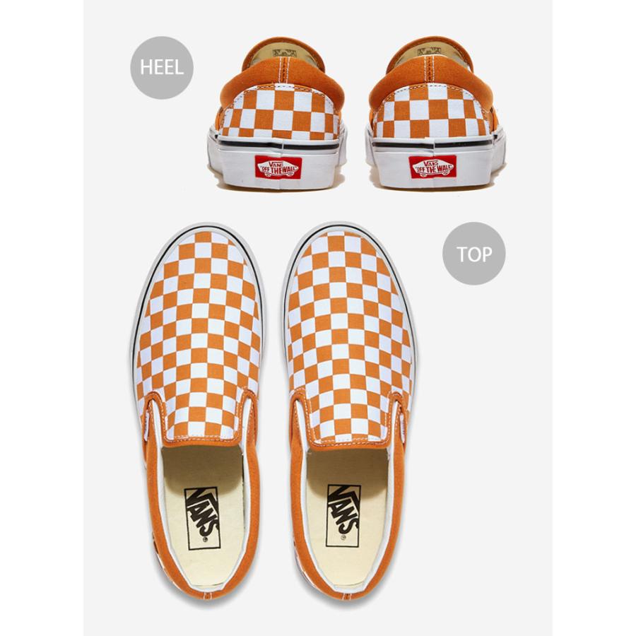 【VANS】クラシックスリップオン チェッカーボードマーマレード VANS バンズ スリッポン CLASSIC SLIP-ON COLOR BUNDLE