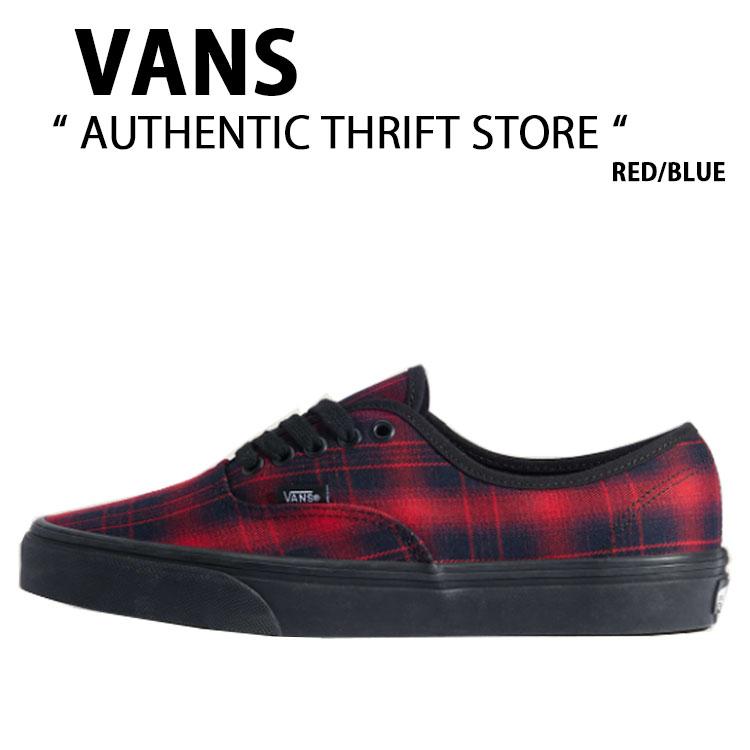 VANS バンズ スニーカー AUTHENTIC THRIFT STORE RED BLUE VN000D7YRDB オーセンティック スリフト ストア レッド ブルー 女性用 VANS（ヴァンズ） バンズ スニーカー AUTHENTIC THRIFT STORE RED BLUE