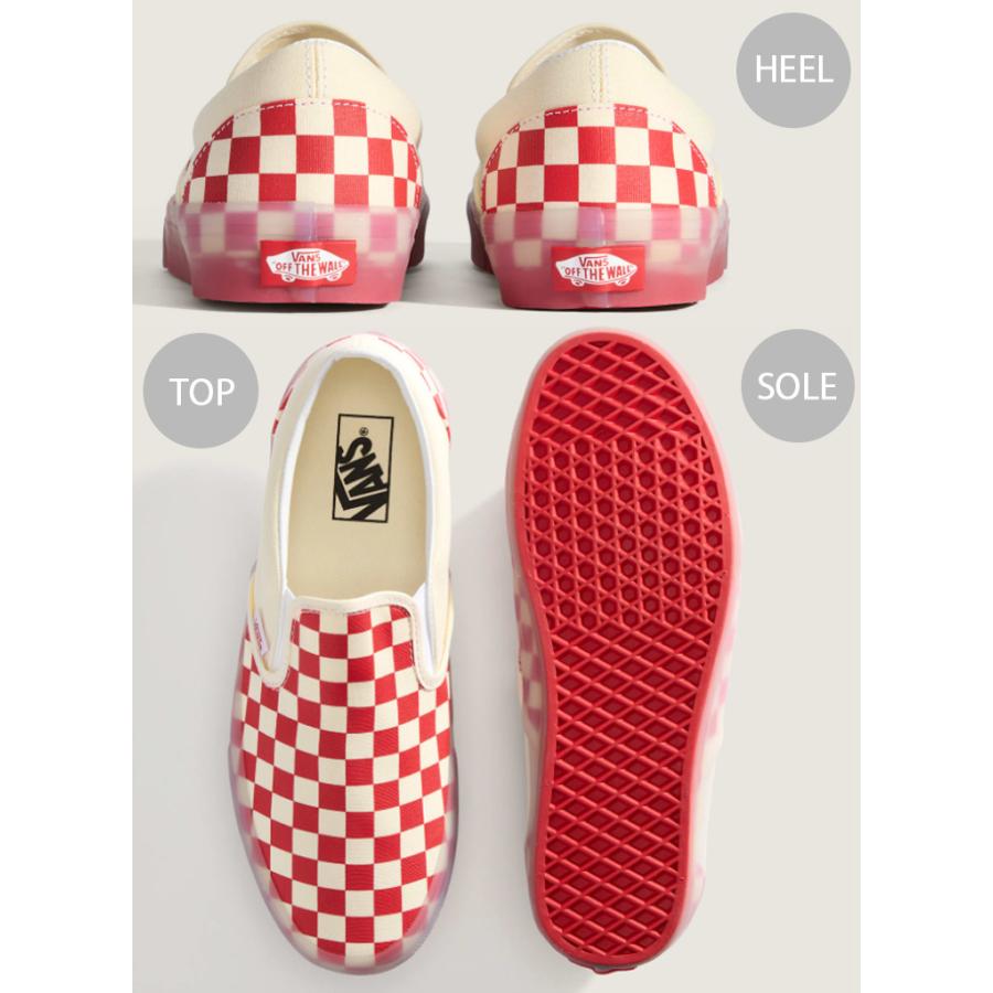 VANS（ヴァンズ） バンズ スニーカー CLASSIC SLIP-ON TRANSLUCENT RED
