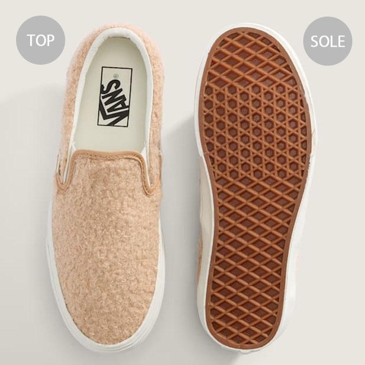 (取寄) バンズ クラシック スリッポン Vans Classic Slip-On Sherpa Tan VANS（ヴァンズ） バンズ スニーカー CLASSIC SLIP-ON PILE FLEECE