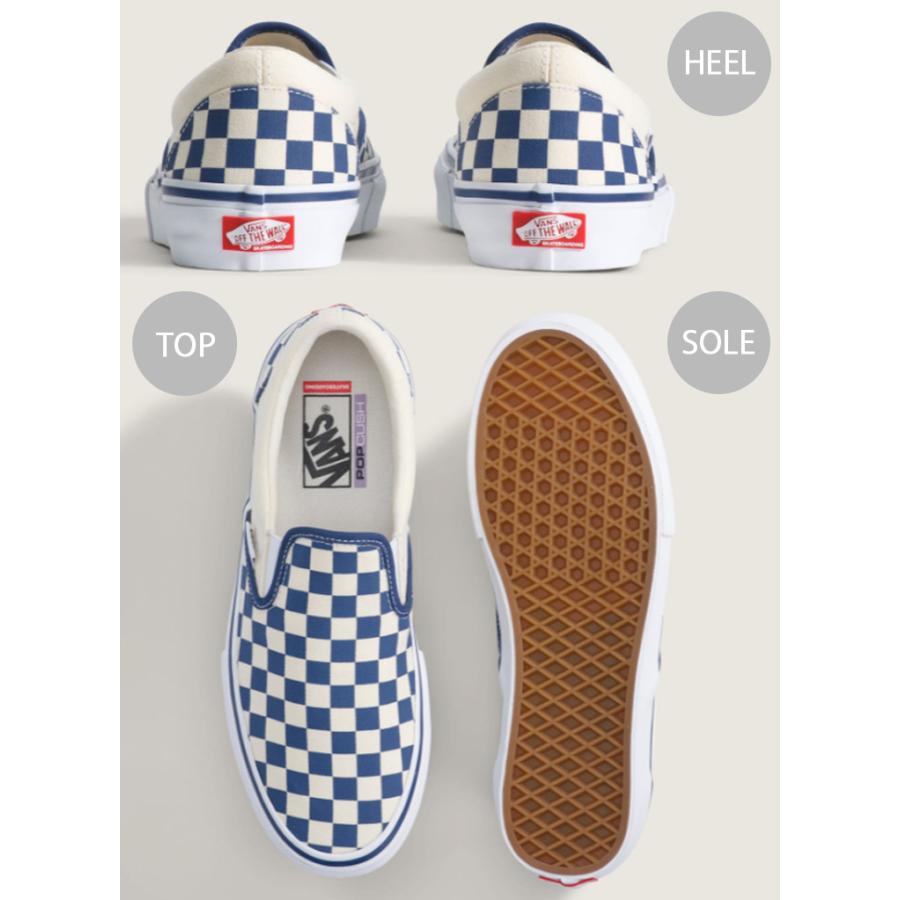 VANS SKATE SLIPON スリッポン チェッカー29.0cm VANS（ヴァンズ） バンズ スニーカー SKATE SLIP-ON BLUE CHECKERBOARD
