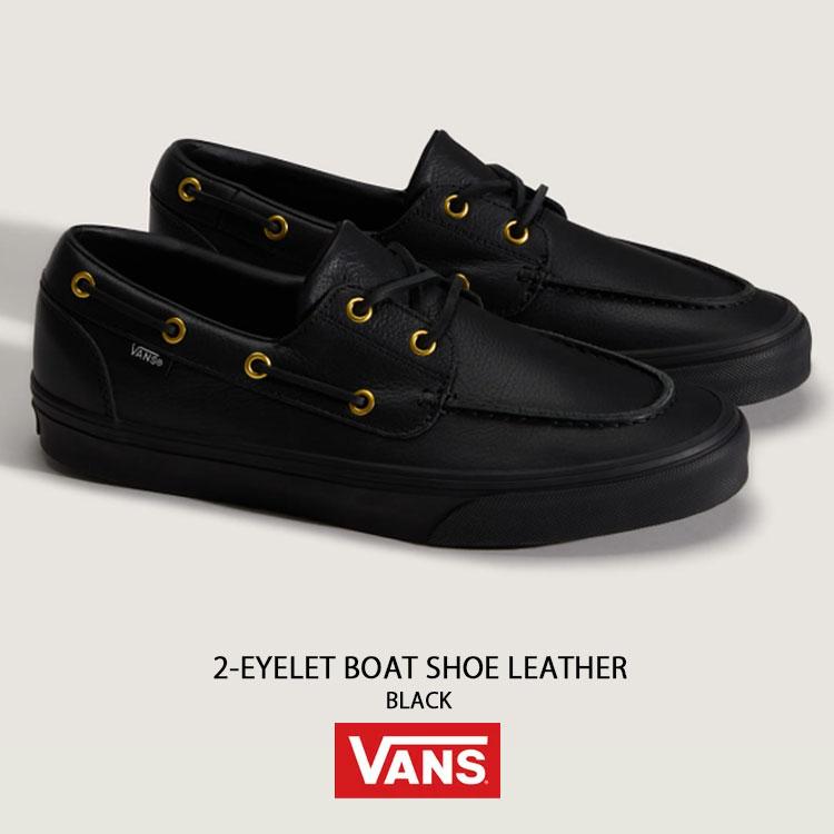 【未使用級】VANS ヴァンズ 本革 デッキシューズ 2アイレット 黒 28.5 VANS】 ヴァンズ 2 EYELET 2アイレット V176CF BLACK/BLACK | ABC-MART