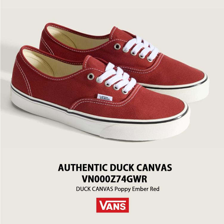 VANS（ヴァンズ） バンズ スニーカー AUTHENTIC DUCK CANVAS POPPY