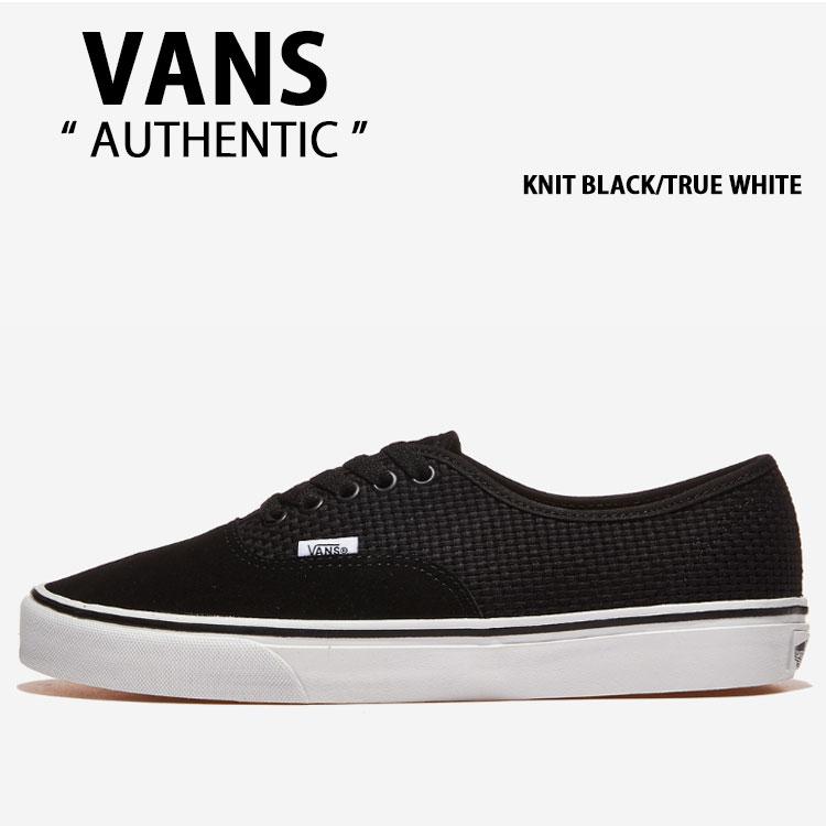 VANS（ヴァンズ） バンズ スニーカー AUTHENTIC KNIT BLACK TRUE WHITE