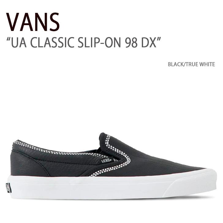 VANS バンズ スニーカー UA CLASSIC SLIP-ON 98 DX BLACK TRUE WHITE VN0A3JEXBMX UAクラシックスリッポン98DX メンズ VANS（ヴァンズ） バンズ スニーカー UA CLASSIC SLIP-ON 98 DX BLACK