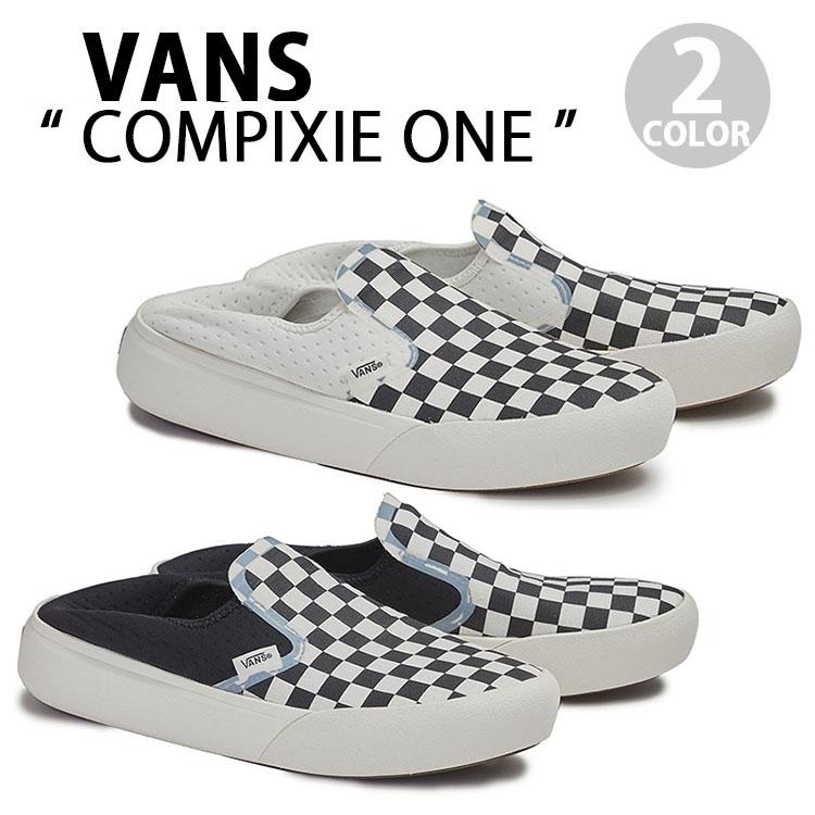 VANS バンズ スリッポン ミュール COMPIXIE ONE コンピクサーワン CHEKERBOARD チェッカーボード BLACK VN0A45J5R6R WHITE VN0A45J5Q4O VANS（ヴァンズ） バンズ スリッポン ミュール COMPIXIE ONE コン