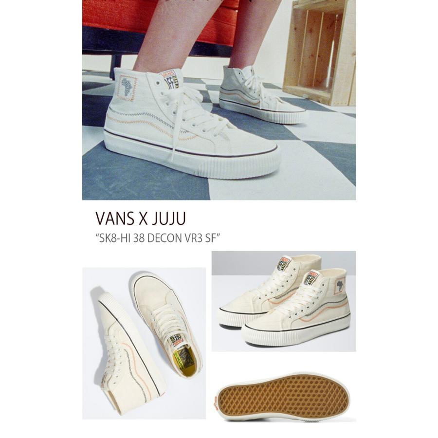 VANS バンズ スニーカー SK8-HI 38 DECON VR3 SF JUJU SURF CLUB MARSHMALLOW MULTI スケート ヴァンズ シューズ メンズ レディース VN0A4BX6YQ1｜a-dot｜02