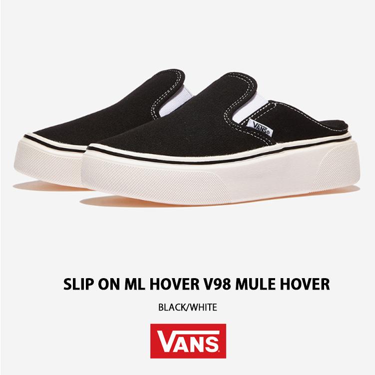 VANS バンズ スニーカー SLIP ON ML HOVER BLACK WHITE V98 MULE