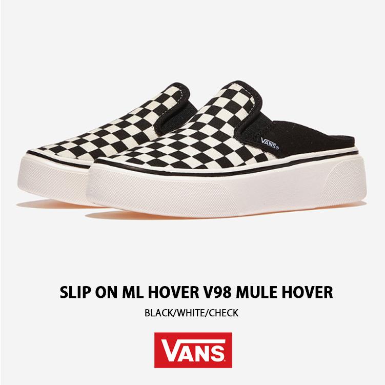 VANS バンズ スニーカー SLIP ON ML HOVER BLACK WHITE CHECK