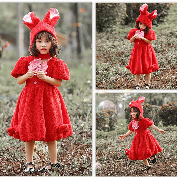 うさぎ コスプレ 子供用 うさぎ コスプレ 着ぐるみ ホワイト ウサギ キッズ コスチューム 帽子付き ハロウィン 仮装 子供 女の子 | ブランド登録なし | 04
