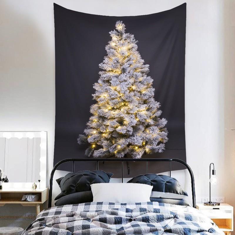 クリスマス タペストリー 雪 ホワイトクリスマス スノー 壁掛け クリスマスツリー ホワイトツリー パーティ インスタ映え | ブランド登録なし | 04