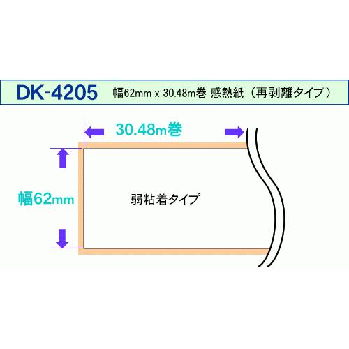 DK4205 10本セット ブラザー用 長尺ラベル 再剥離 弱粘着タイプ 互換 ラベルプリンター用 DK-4205 ピータッチ｜a-e-shop925｜03