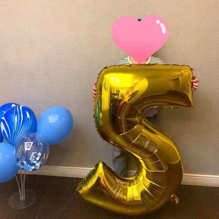 約90cm 大きい 数字 風船 バルーン 誕生日 ナンバー 数字 大きい 風船 ゴールド シルバー 飾り付け 飾り 飾りつけ 0から9まで  数字バルーン インスタ映え | ブランド登録なし | 06