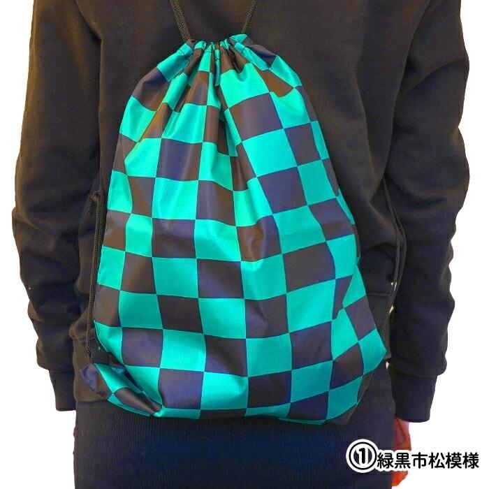 最終値下げ！体操服入れ ナップサック 通学 ナイロン 巾着リュック 鬼